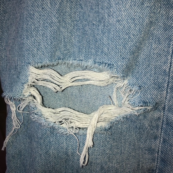Levi’s rigid denim raw hem rip knee jeans - Picture 7 of 10